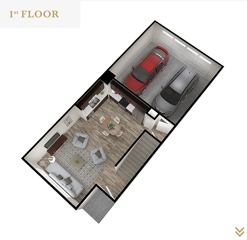 Floor plan Arrowhead 3-Bed w/Unfinished Basement