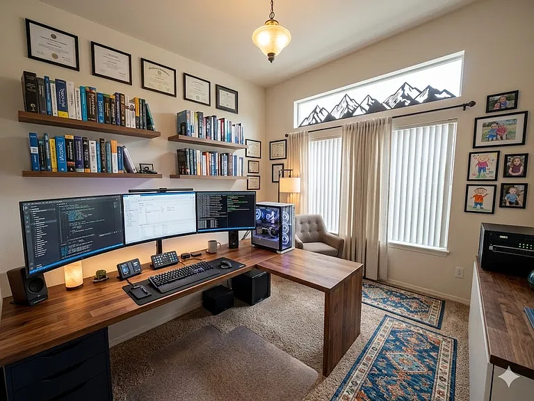 AI decorated as an open office layout.