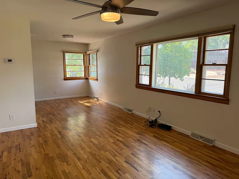 Living room and dining room