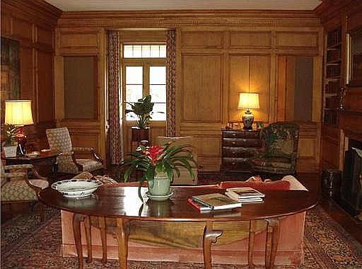 Living Room with custom wood