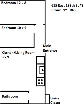 2nd image of 615 E 189th St APT 8
