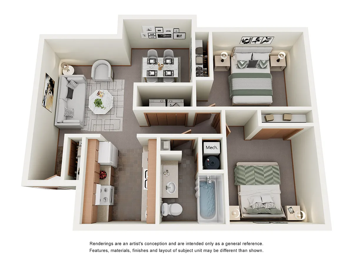 Floor plan 2x1 Lakepoint