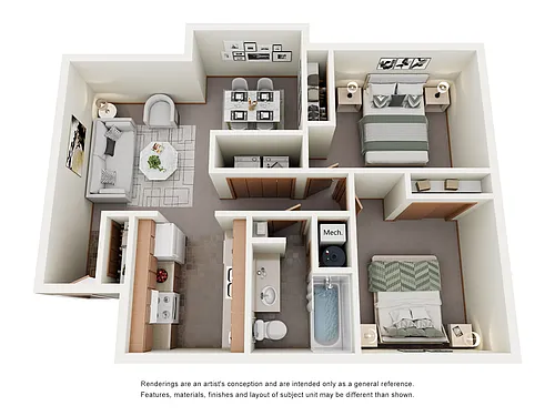 Floor plan 2x1 Lakepoint