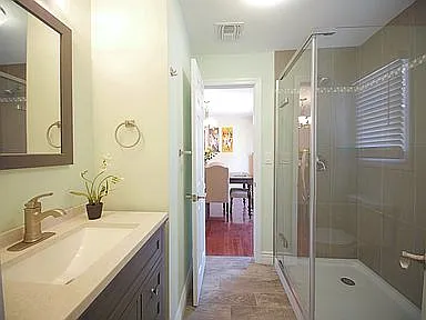 Downstairs bath with shower