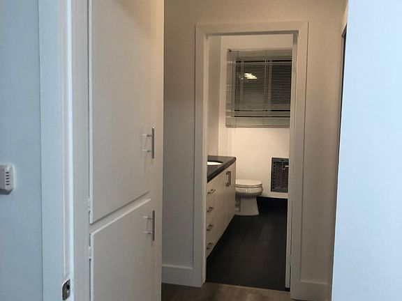 view from dinning room to bathroom