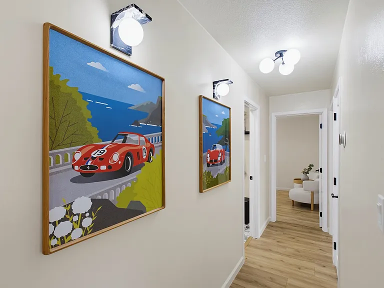 Hallway art gallery