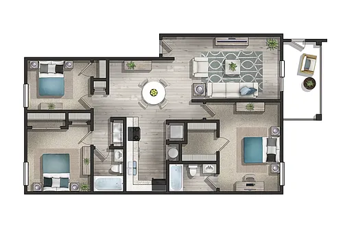 Floor plan The Peachtree Upgraded