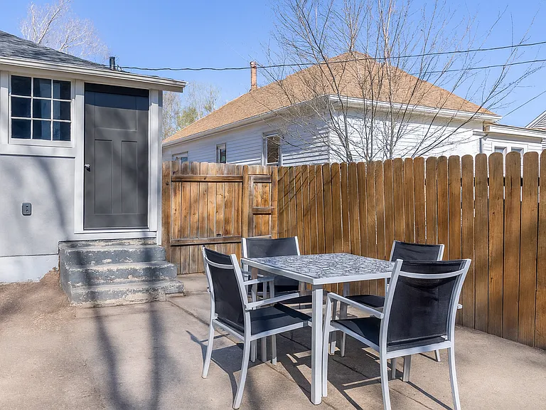 Start your morning with coffee or end your day with a glass of wine on this private outdoor patio.