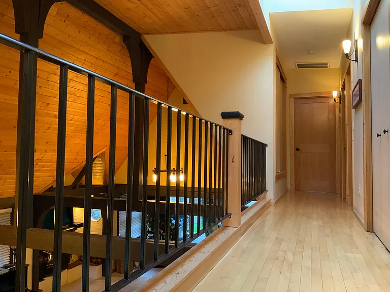 Master is at the end of the hall. Other bedroom, laundry, bathroom doors are to the R.