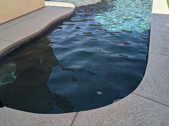 Brand new pool with many upgrades- auto pop up cleaner (no robot), pebble tech, swim jets, UV water sanitizer, top step with a fountain feature, spa and pool can be heated.