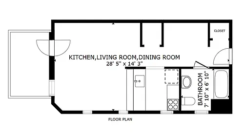 Floor plan Studio, Income Restrictions, HOME