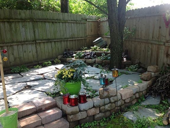 Terrace in backyard