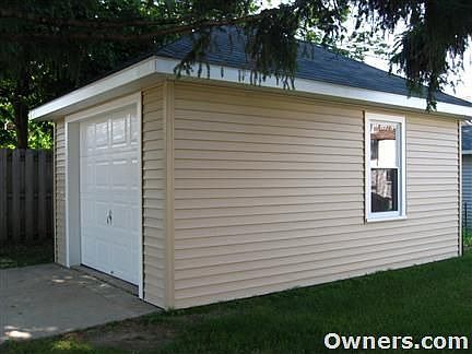 Recently renovated garage