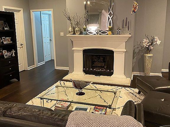 Gas/wood-burning fireplace