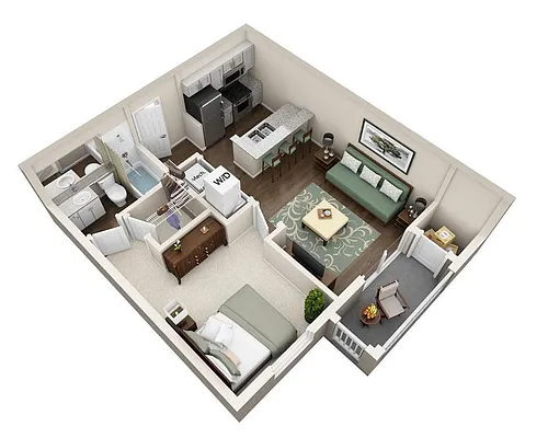 Floor plan A1BR2