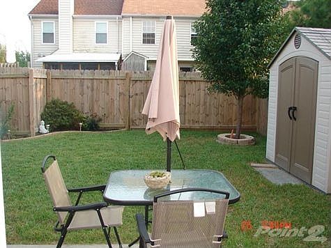 Spacious, privacy fenced, backyard with new shed and fence.