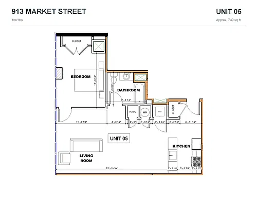 Floor plan 1 Bedroom