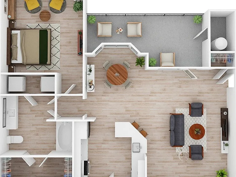 1 Bedroom | 1 Bath | 797 SF | Garage Available 1 Bedroom | 1 Bath | 797 SF | Garage Available