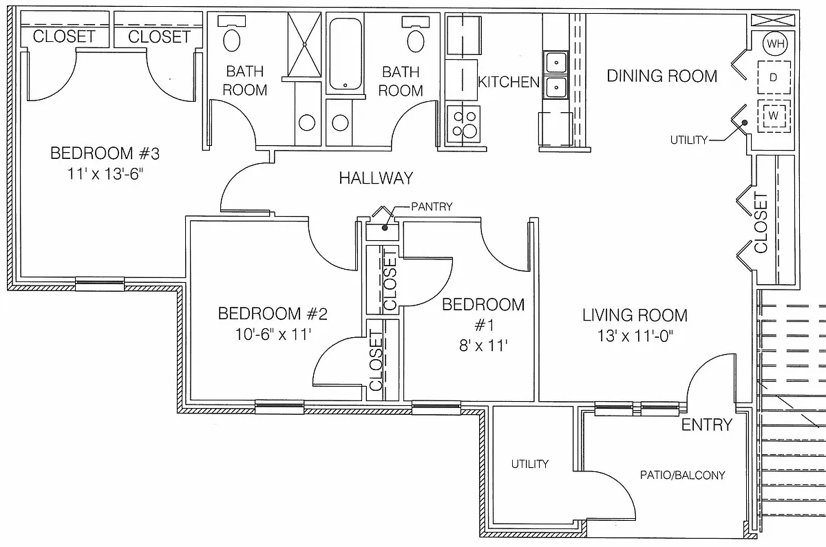 Floor plan 3 Bedroom 50 Percent