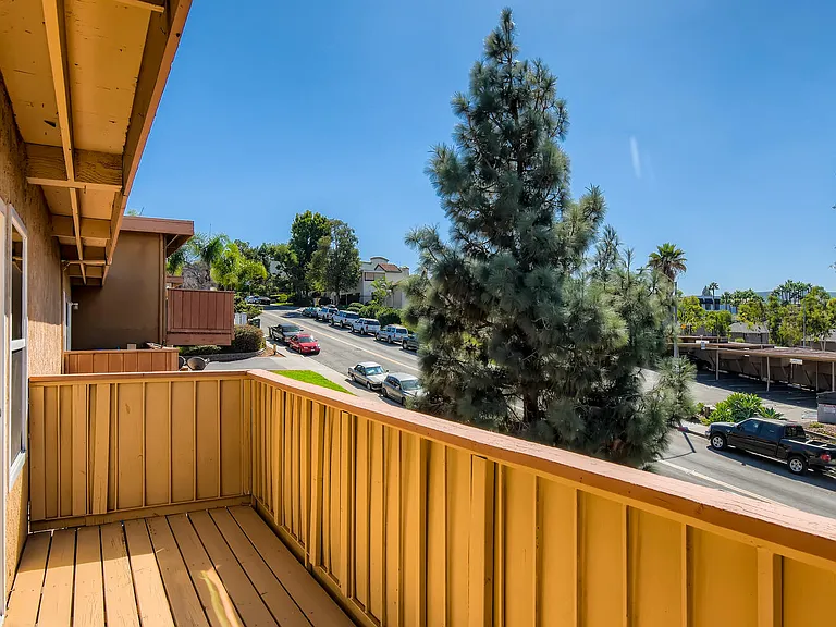 Our 2 Bedroom 1 Bath Apartment Balcony at Vista Flores Apartments in San Marcos, California