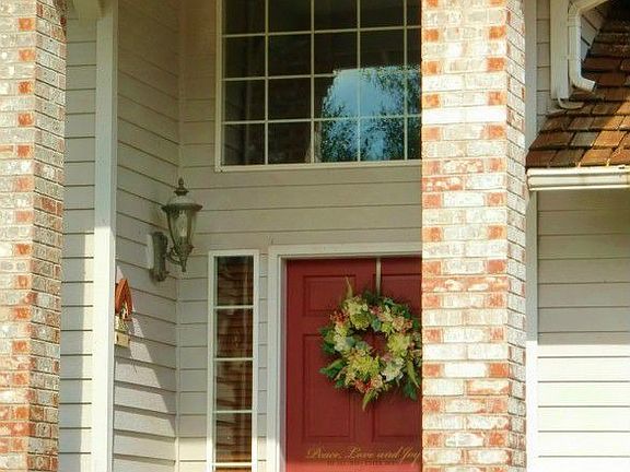 Door has sticker stencils too