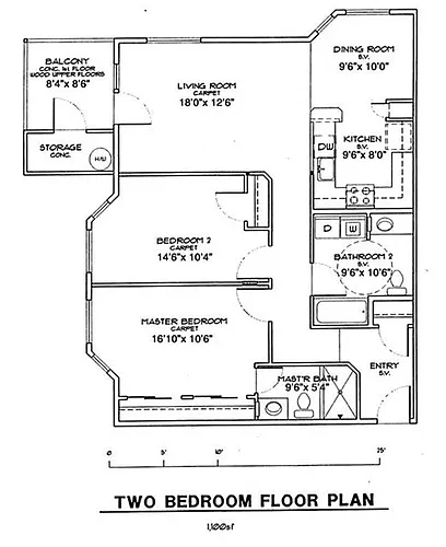 Floor plan 2 Bed 2 Bath
