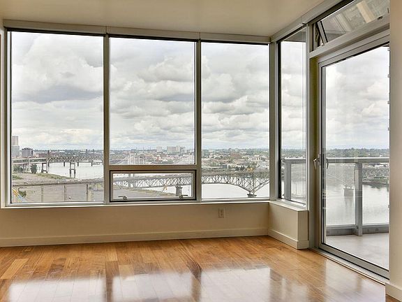 living room with balcony