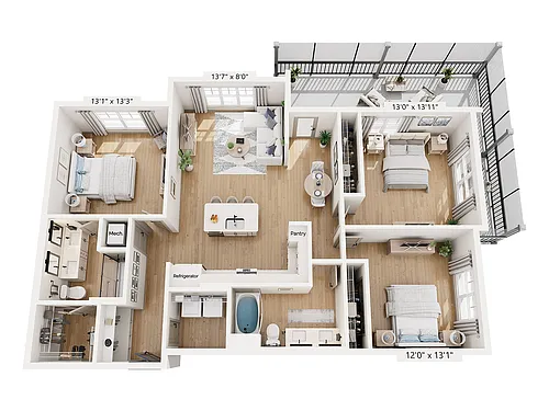Floor plan C1-Alt 1