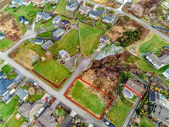 Drone shot showing the outline of the property. 