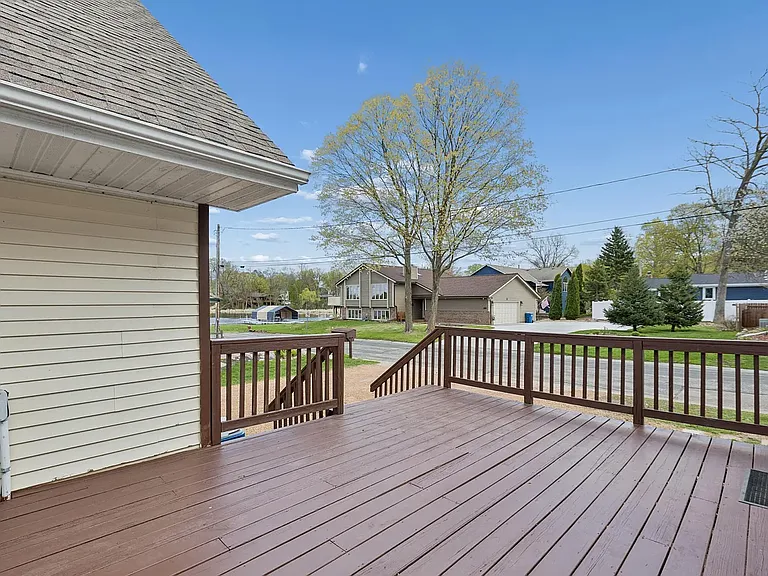 View of the lake from the deck