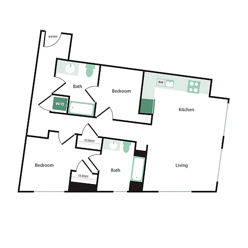 Floor plan 2X2 - D4