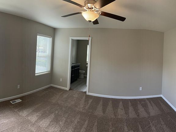 Master Bedroom (1of 4) Pano picture, ceiling fans in every room. Central AC and Heat as well.