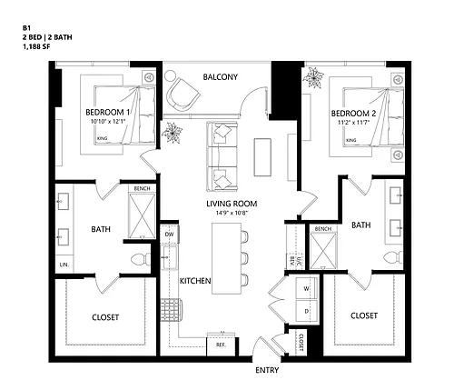 Floor plan B1