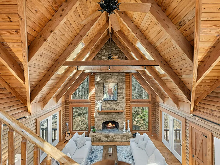 View into Living Room from 2nd Floor Landing