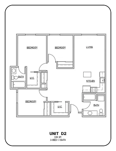 Floor plan Three Bedroom