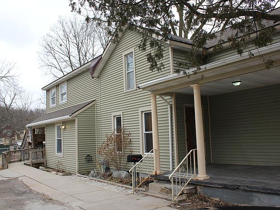 Front porch and private driveway