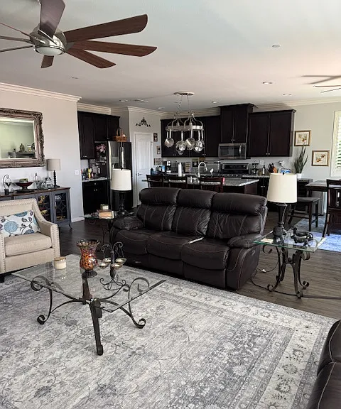 View of Kitchen from family room.
