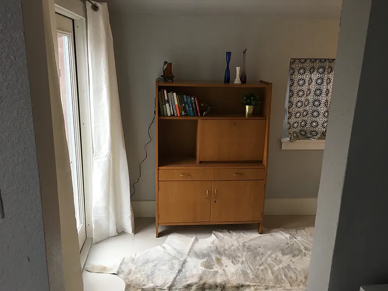 Back bedroom with french doors to back patio