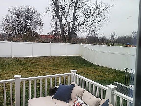 Fenced in backyard 1