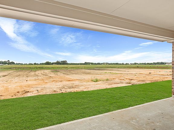Covered patio in backyard