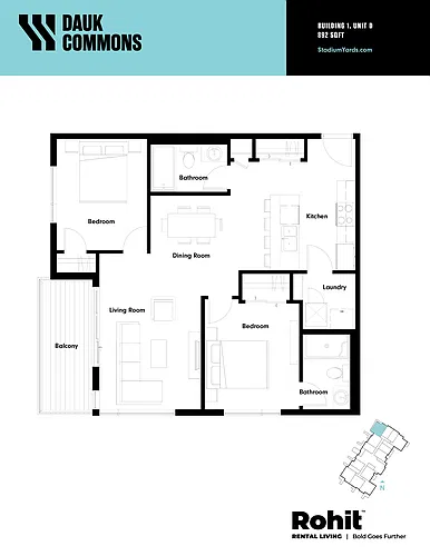 Floor plan Suite D - 2 Bed, 2 Bath 2 Bed 2 Bath 9