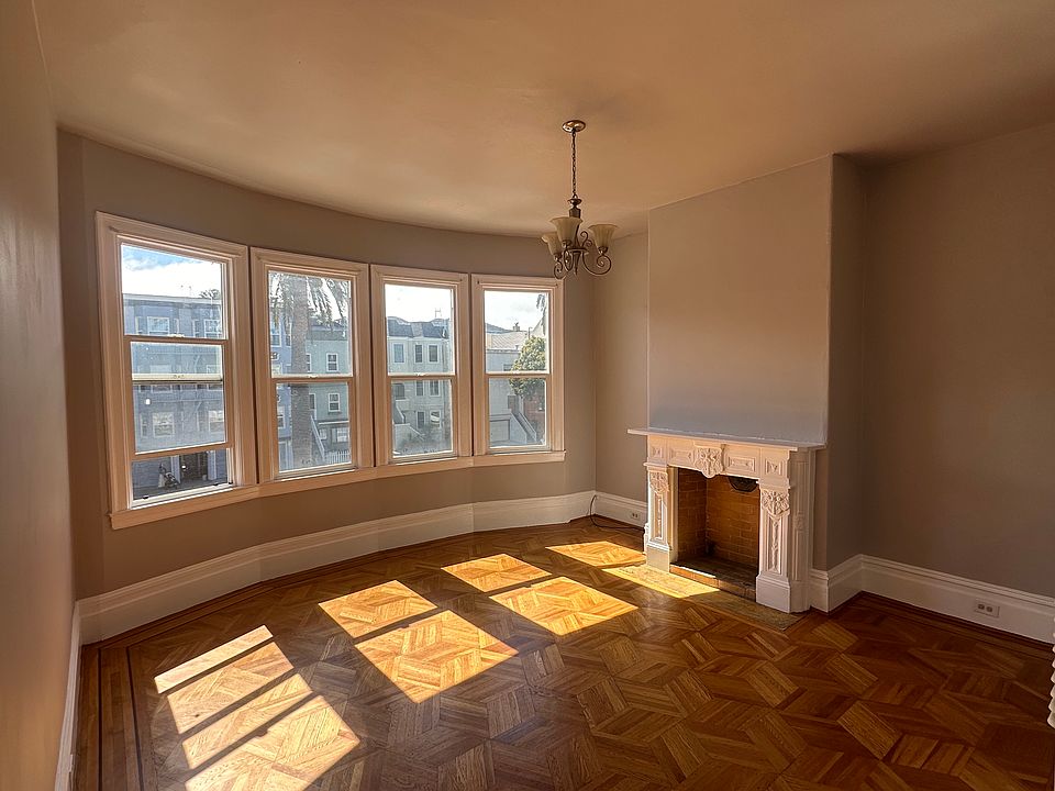 Living room with view of Dolores Street