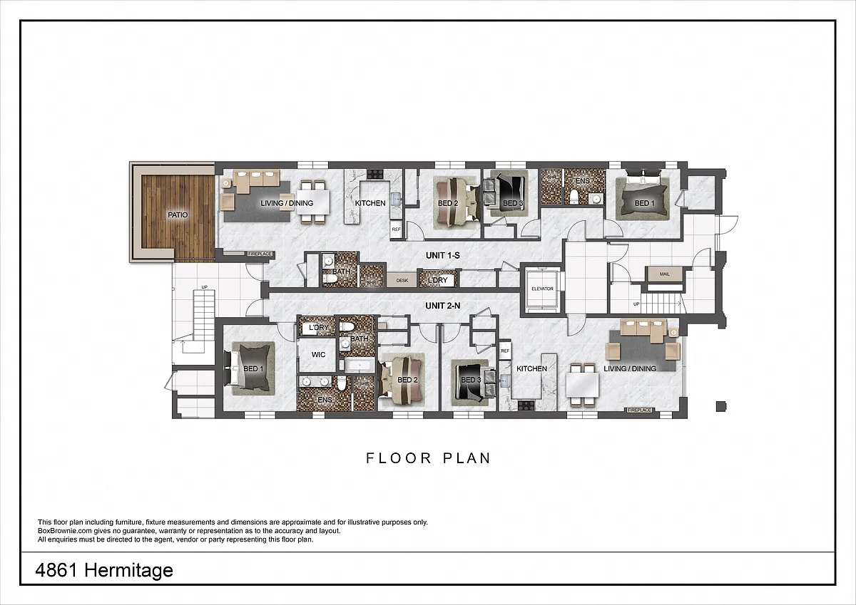 Floor plan 3 Bedroom - 2 Bathroom