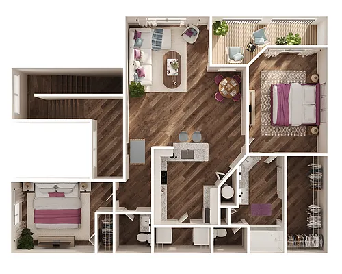 Floor plan Two-Bedroom 2.1