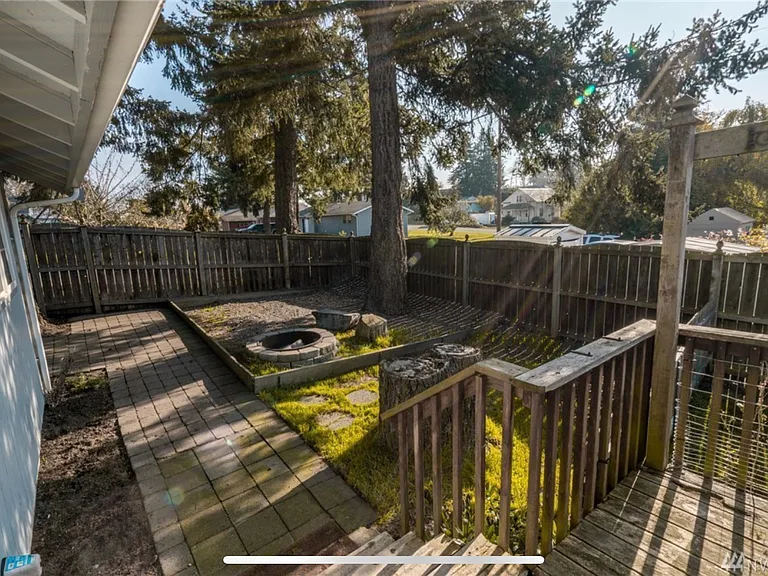 Firepit and game area, (old deck has been replaced)