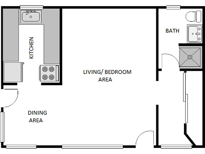 Floor plan Studio: Type A