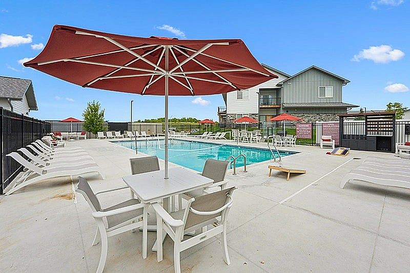 Pool Deck with Lounge Chairs