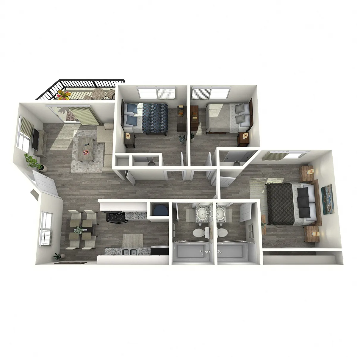 Floor plan 3 Bed 2 Bath