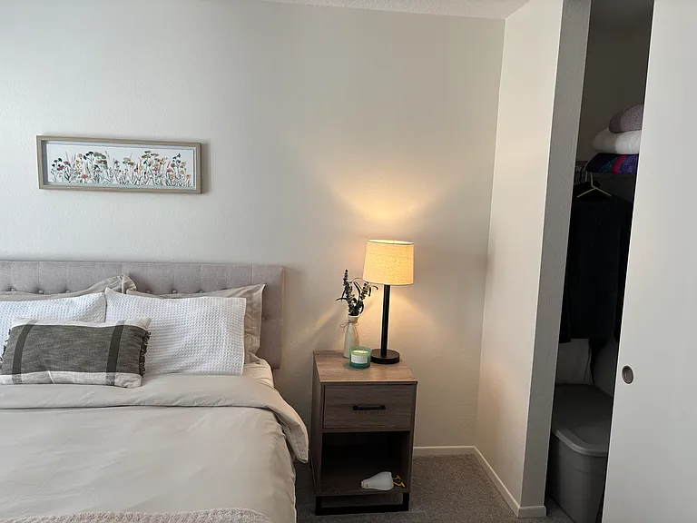 Alternate view of bedroom #2 with view of closet to the right
