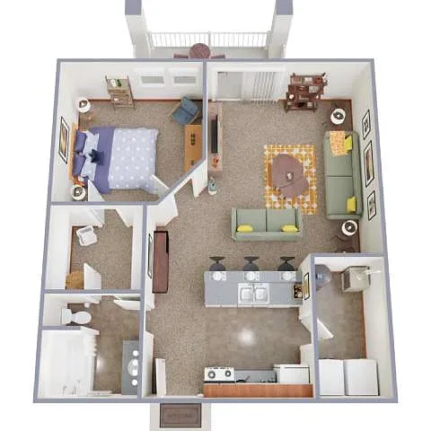 Floor plan 1 Bedroom Deluxe